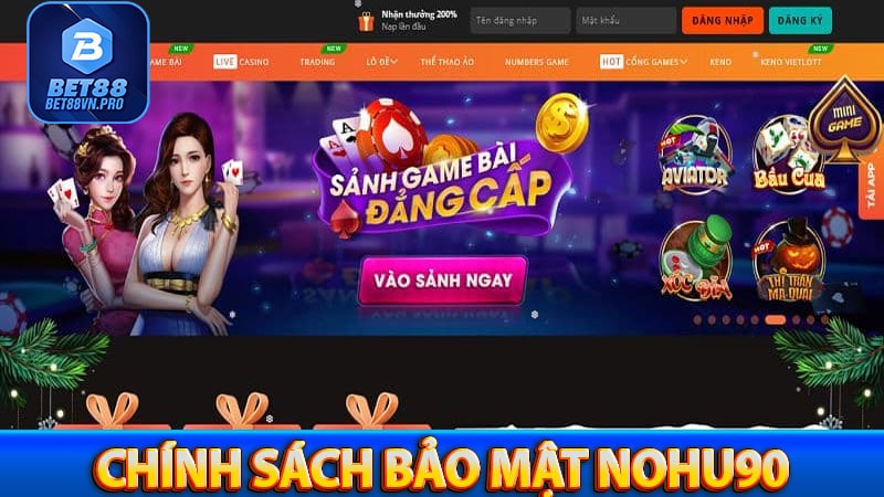 Chính sách bảo mật được cổng game nohu90 áp dụng